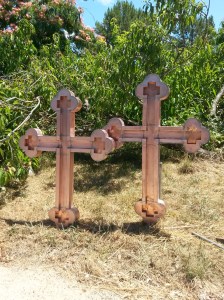 croix catholique cuivre