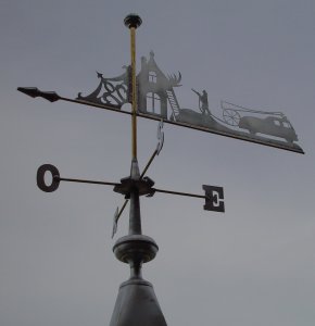 girouette pompier zinc